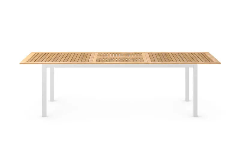 Las Vegas Förlängningsbart Matbord Utomhus 220x280x100 cm - Vit / Natur - Utemöbler - Trädgårdsbord & Utebord - Matbord ute