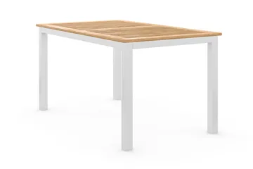 Las Vegas Matbord Utomhus Förlängningsbart 152-210x90 cm - Teak/Vit - Utemöbler - Trädgårdsbord & Utebord - Matbord ute