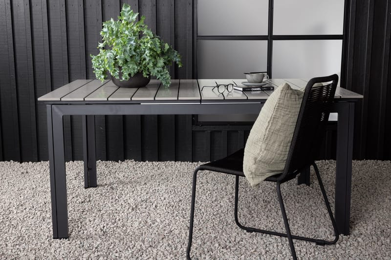 Levels Förlängningsbart Matbord Utomhus 160-240 cm Grå/Svart - Venture Home - Utemöbler - Trädgårdsbord & Utebord - Matbord ute