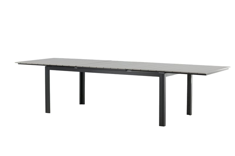 Levels Förlängningsbart Matbord Utomhus 224-324 cm - Grå/Svart - Utemöbler - Trädgårdsbord & Utebord - Matbord ute