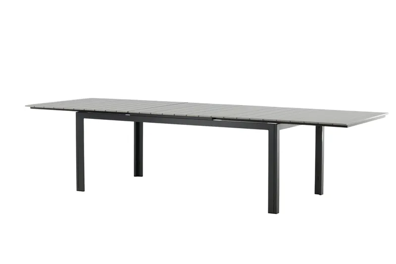 Levels Förlängningsbart Matbord Utomhus 224-324 cm - Grå/Svart - Utemöbler - Trädgårdsbord & Utebord - Matbord ute
