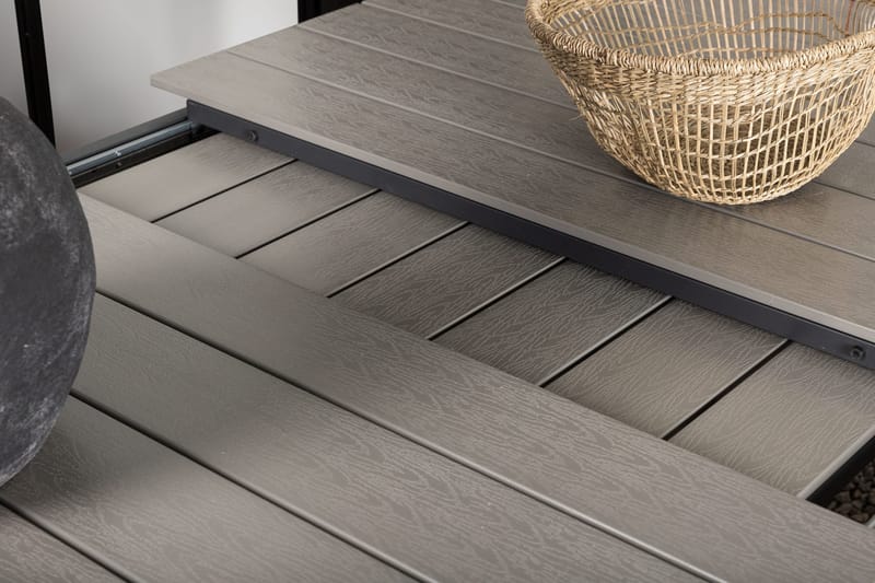 Levels Förlängningsbart Matbord Utomhus 224-324 cm - Grå/Svart - Utemöbler - Trädgårdsbord & Utebord - Matbord ute