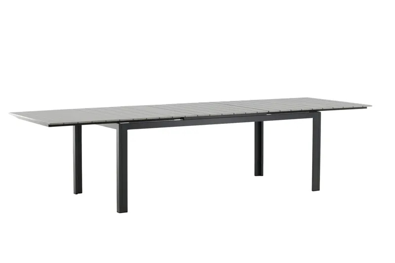 Levels Förlängningsbart Matbord Utomhus 224-324 cm - Grå/Svart - Utemöbler - Trädgårdsbord & Utebord - Matbord ute