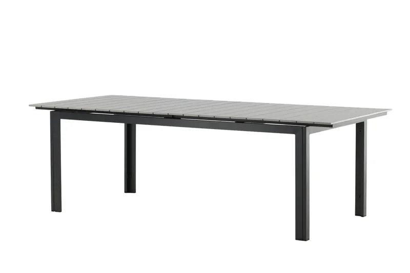 Levels Förlängningsbart Matbord Utomhus 224-324 cm - Grå/Svart - Utemöbler - Trädgårdsbord & Utebord - Matbord ute