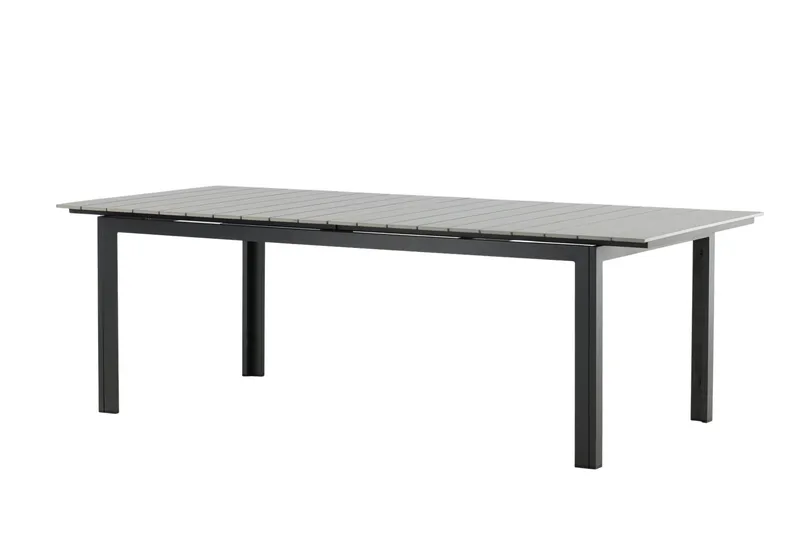 Levels Förlängningsbart Matbord Utomhus 224-324 cm - Grå/Svart - Utemöbler - Trädgårdsbord & Utebord - Matbord ute
