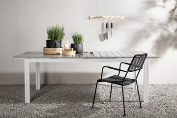 Levels Förlängningsbart Matbord Utomhus 224-324 cm - Grå/Vit - Utemöbler - Trädgårdsbord & Utebord - Matbord ute