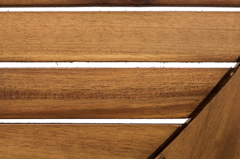 Lines Runt Matbord Utomhus 140 cm i Akaciaträ för Uteplats och Trädgård - Svart / Brun - Utemöbler - Trädgårdsbord & Utebord - Matbord ute