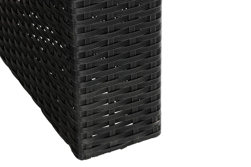 Majestic Matbord Utomhus 210x100 cm – Utebord i konstrotting med bordsskiva i Glas för Trädgård och Altan - Svart - Utemöbler - Trädgårdsbord & Utebord - Matbord ute