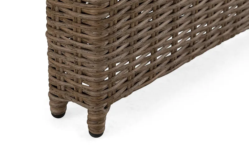 Marcus Stort Matbord Utomhus 200x100 cm – Utebord i konstrotting med glasskiva för Uteplats och Trädgård - Natur Trä - Utemöbler - Trädgårdsbord & Utebord - Matbord ute