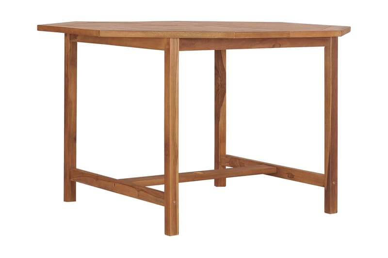 Matbord för trädgården 110x110x75 cm massiv teak - Brun - Matbord ute