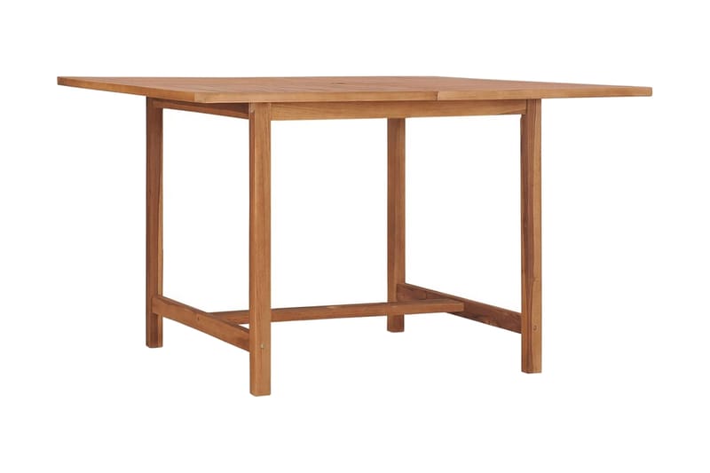Matbord för trädgården 110x110x75 cm massiv teak - Brun - Matbord ute
