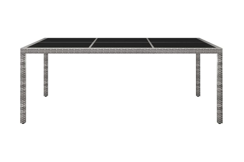 Matbord för trädgården grå 200x150x74 cm konstrotting - Grå - Matbord ute