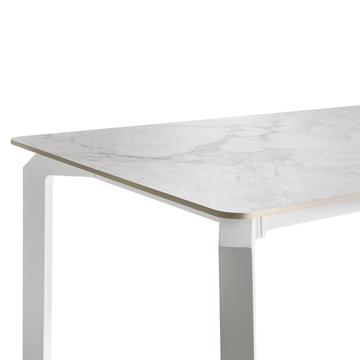 Matbord utomhus Feletto 90x180 cm Sten Vit - Vit - Utemöbler - Trädgårdsbord & Utebord - Matbord ute