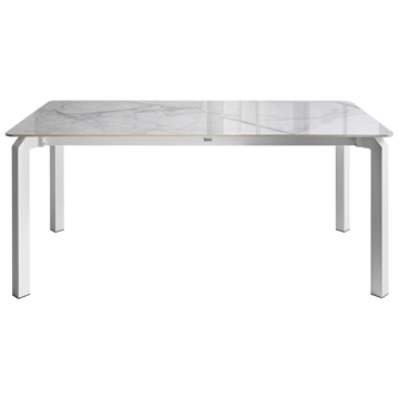 Matbord utomhus Feletto 90x180 cm Sten Vit - Vit - Utemöbler - Trädgårdsbord & Utebord - Matbord ute