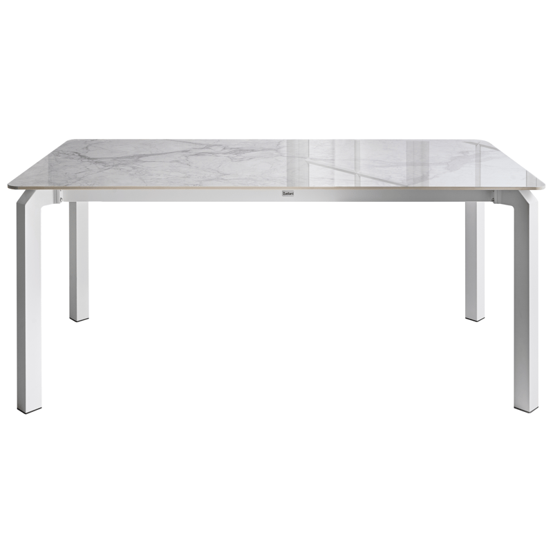 Matbord utomhus Feletto 90x180 cm Sten Vit - Vit - Utemöbler - Trädgårdsbord & Utebord - Matbord ute