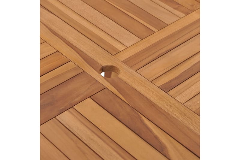Matbord Utomhus för trädgården 110x110x75 cm massiv teak - Brun - Utemöbler - Trädgårdsbord & Utebord - Matbord ute