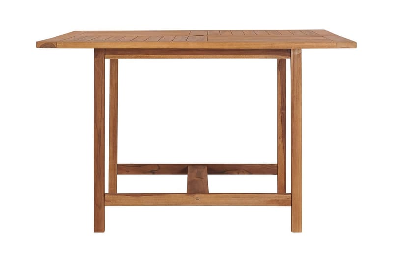Matbord Utomhus för trädgården 110x110x75 cm massiv teak - Brun - Utemöbler - Trädgårdsbord & Utebord - Matbord ute