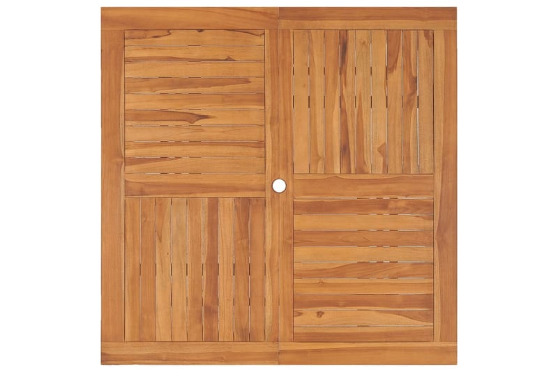Matbord Utomhus för trädgården 110x110x75 cm massiv teak - Brun - Utemöbler - Trädgårdsbord & Utebord - Matbord ute