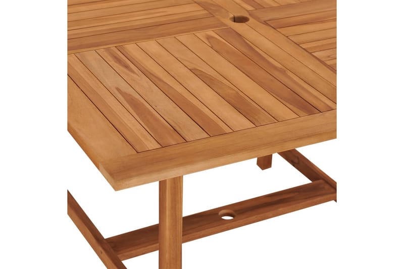 Matbord Utomhus för trädgården 110x110x75 cm massiv teak - Brun - Utemöbler - Trädgårdsbord & Utebord - Matbord ute