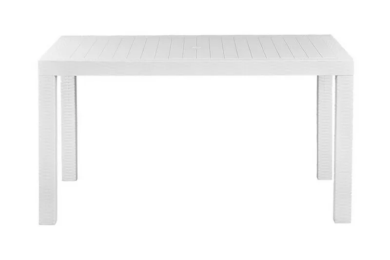 Matbord Utomhus vit 140 x 80 cm FOSSANO - Vit - Utemöbler - Trädgårdsbord & Utebord - Matbord ute