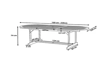 Maui Trädgårdsbord 220 cm - Trä/Natur - Utemöbler - Trädgårdsbord & Utebord - Matbord ute