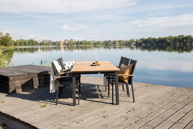 Mexico Förlängningsbart Matbord Utomhus 160-240 cm Brun/Svart - Venture Home - Utemöbler - Trädgårdsbord & Utebord - Matbord ute