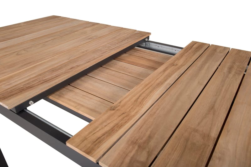 Mexico Förlängningsbart Matbord Utomhus 160-240 cm Brun/Svart - Venture Home - Utemöbler - Trädgårdsbord & Utebord - Matbord ute