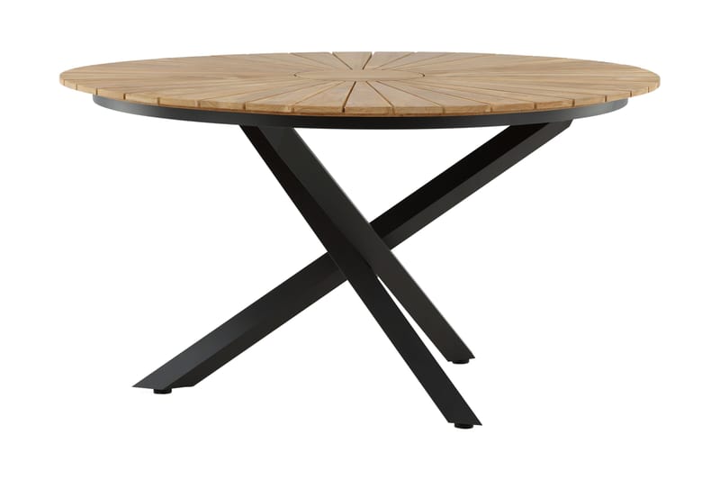 Mexico Matbord Utomhus Rund 140 cm Brun/Svart - Venture Home - Utemöbler - Trädgårdsbord & Utebord - Matbord ute