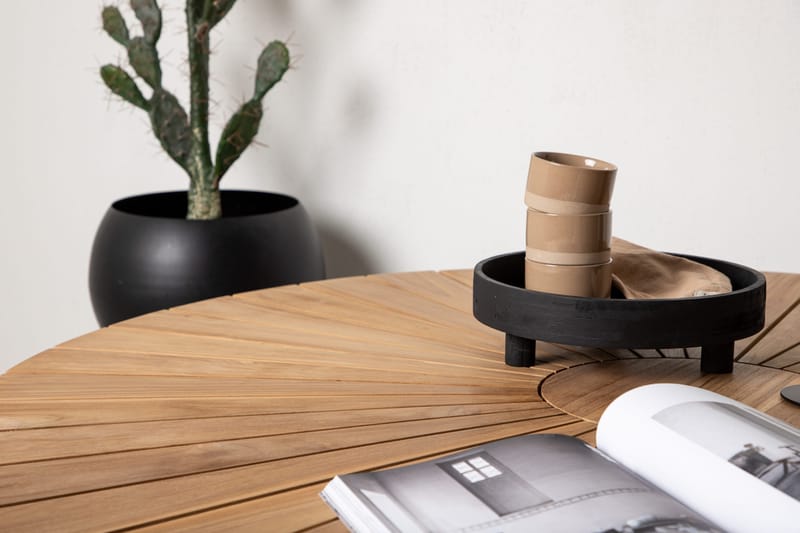 Mexico Matbord Utomhus Rund 140 cm Brun/Svart - Venture Home - Utemöbler - Trädgårdsbord & Utebord - Matbord ute