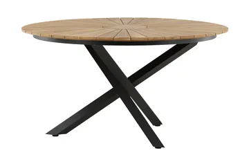 Mexico Matbord Utomhus Rund 140 cm Brun/Svart - Venture Home - Utemöbler - Trädgårdsbord & Utebord - Matbord ute