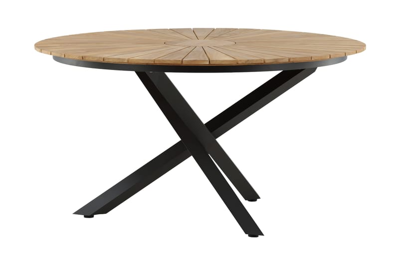 Mexico Matbord Utomhus Rund 140 cm Brun/Svart - Venture Home - Utemöbler - Trädgårdsbord & Utebord - Matbord ute