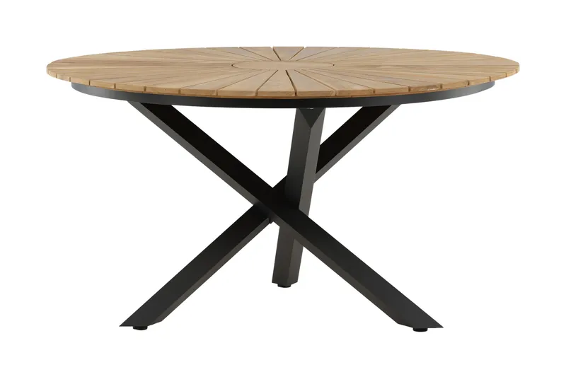 Mexico Matbord Utomhus Rund 140 cm Brun/Svart - Venture Home - Utemöbler - Trädgårdsbord & Utebord - Matbord ute