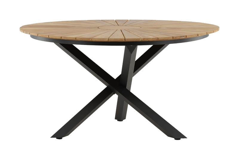 Mexico Matbord Utomhus Rund 140 cm Brun/Svart - Venture Home - Utemöbler - Trädgårdsbord & Utebord - Matbord ute