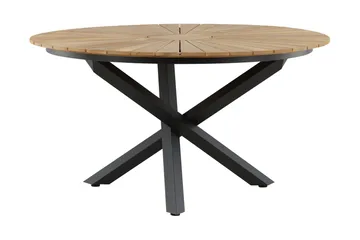 Mexico Matbord Utomhus Rund 140 cm Brun/Svart - Venture Home - Utemöbler - Trädgårdsbord & Utebord - Matbord ute