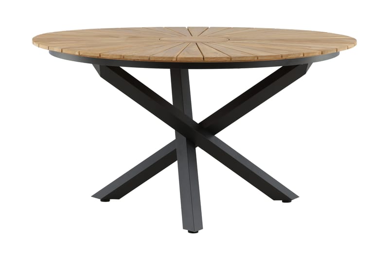 Mexico Matbord Utomhus Rund 140 cm Brun/Svart - Venture Home - Utemöbler - Trädgårdsbord & Utebord - Matbord ute