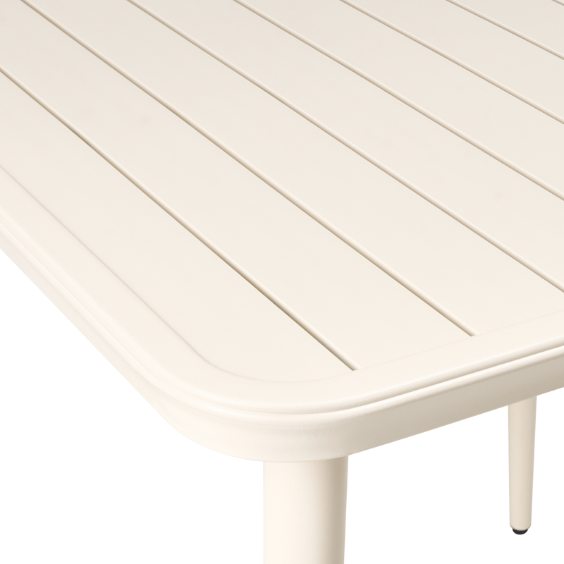 Matbord utomhus Naturno 80 cm Aluminum - Beige - Utemöbler - Trädgårdsbord & Utebord - Matbord ute