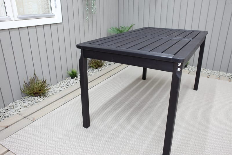Olivio Matbord Utomhus 135x77 cm - Svart - Utemöbler - Trädgårdsbord & Utebord - Matbord ute