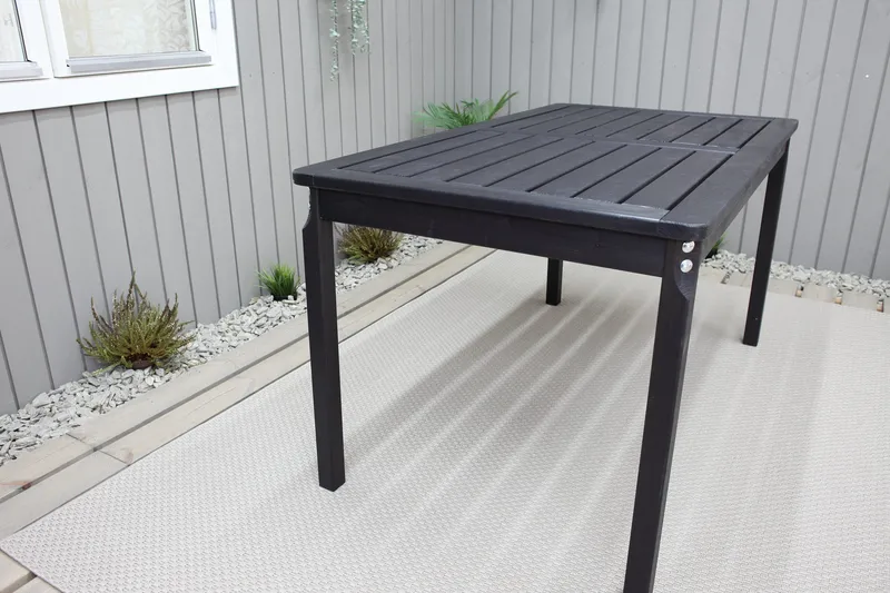 Olivio Matbord Utomhus 135x77 cm - Svart - Utemöbler - Trädgårdsbord & Utebord - Matbord ute