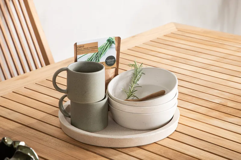 Panama Förlängningsbart Matbord Utomhus 224-324 cm - Teak/Vit - Utemöbler - Trädgårdsbord & Utebord - Matbord ute