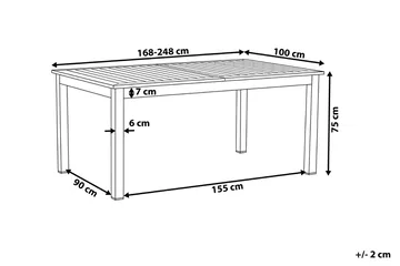 Pancole Trädgårdsbord 248 cm - Grå - Utemöbler - Trädgårdsbord & Utebord - Matbord ute