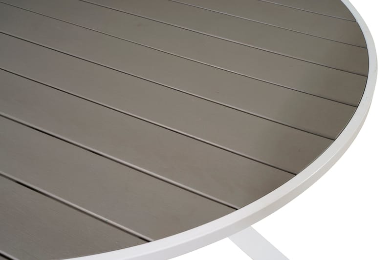 Parma Matbord Utomhus 140 cm Rund Vit/Grå - Venture Home - Utemöbler - Trädgårdsbord & Utebord - Matbord ute