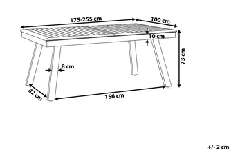 Pereta Trädgårdsbord 255 cm - Grå - Utemöbler - Trädgårdsbord & Utebord - Matbord ute
