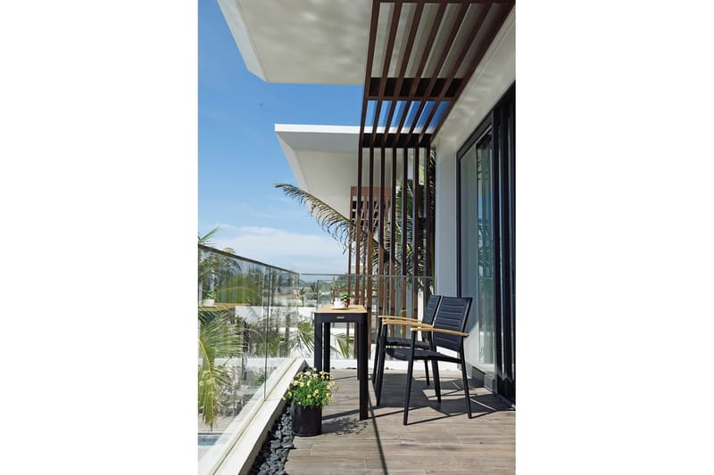 Portals Matbord Utomhus 143 cm - Svart/Trä - Utemöbler - Trädgårdsbord & Utebord - Matbord ute