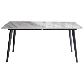 Matbord utomhus Rodallo 160 cm Sten - Grå/Svart - Utemöbler - Trädgårdsbord & Utebord - Matbord ute