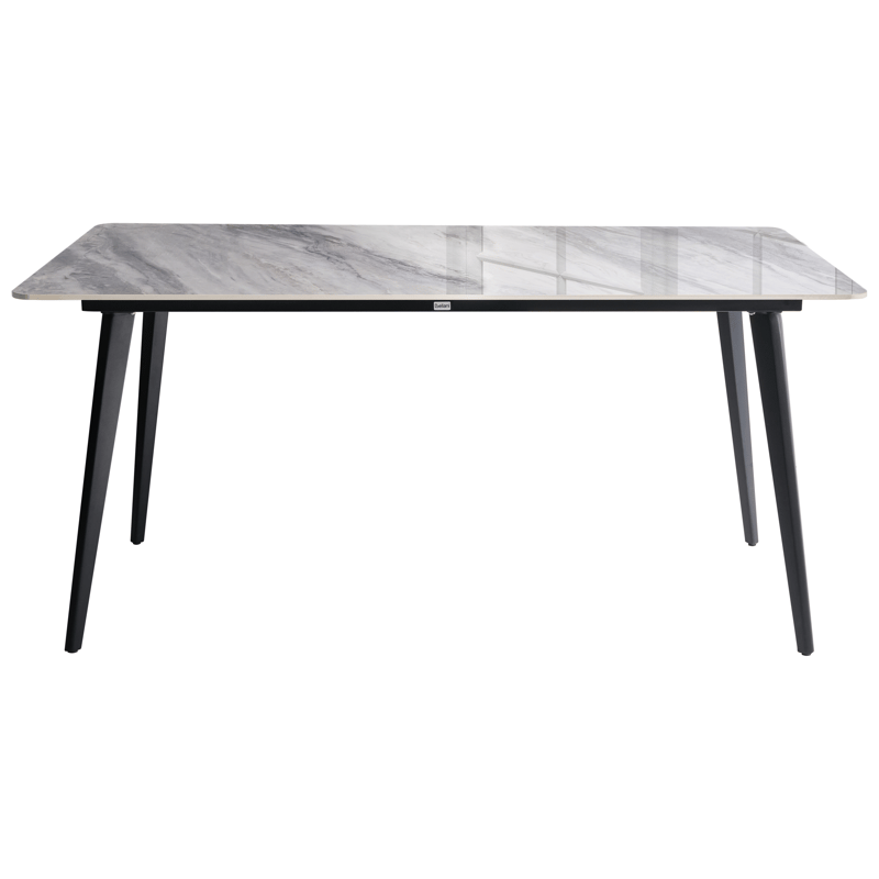 Matbord utomhus Rodallo 160 cm Sten - Grå/Svart - Utemöbler - Trädgårdsbord & Utebord - Matbord ute