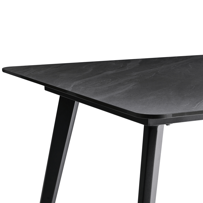 Matbord utomhus Rodallo 90x160 cm Sten - Svart - Utemöbler - Trädgårdsbord & Utebord - Matbord ute