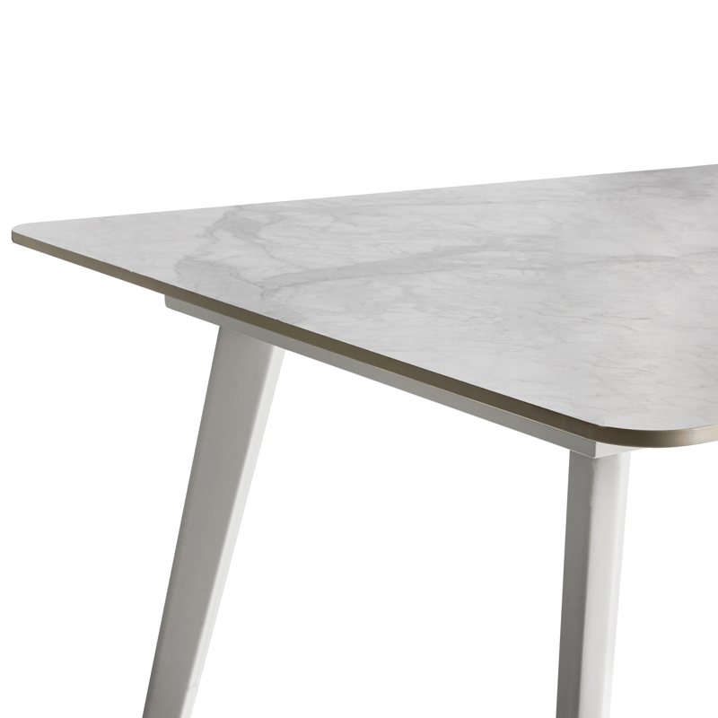 Matbord utomhus Rodallo 90x160 cm Sten - Vit - Utemöbler - Trädgårdsbord & Utebord - Matbord ute