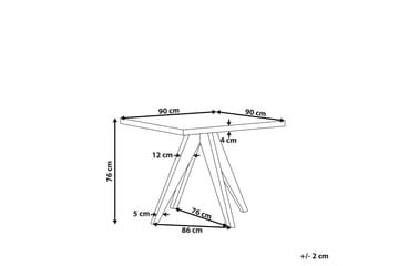 Rund Trädgårdsbord betongeffekt 90 c 90 cm OLBIA - Grå - Utemöbler - Trädgårdsbord & Utebord - Matbord ute