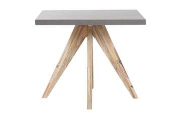Rund Trädgårdsbord betongeffekt 90 c 90 cm OLBIA - Grå - Utemöbler - Trädgårdsbord & Utebord - Matbord ute