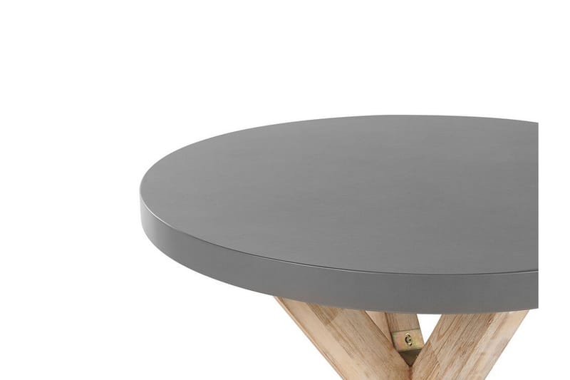 Rund Trädgårdsbord betongeffekt 90 cm OLBIA - Grå - Utemöbler - Trädgårdsbord & Utebord - Matbord ute